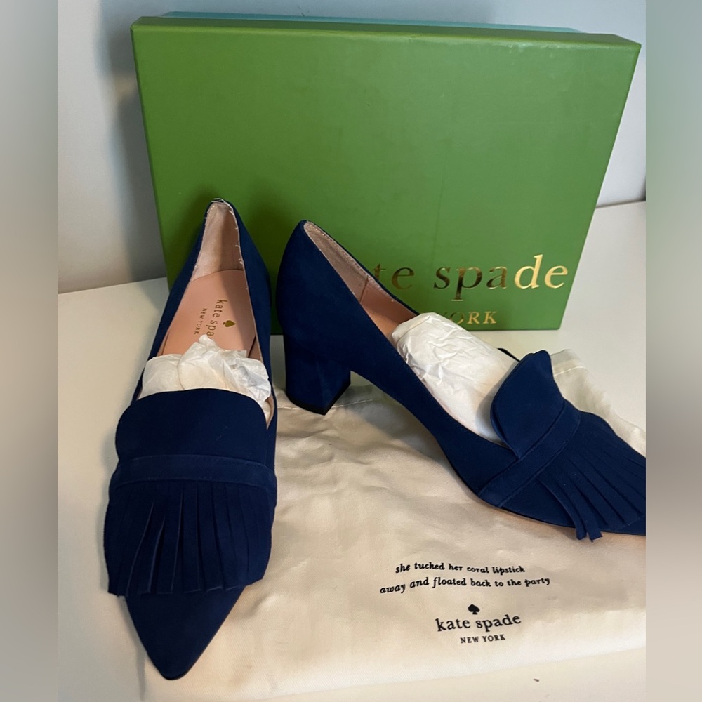 Kate Spade Women's Blue Suede Heels